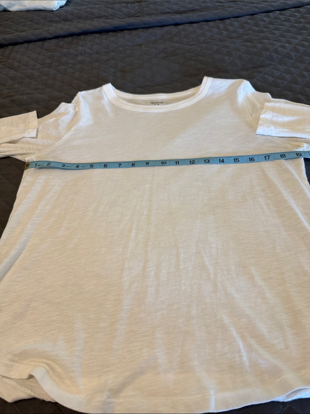 Madewell White Crewneck Short Sleeve Tee